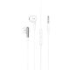 Дротові навушники HOCO M123 Glory universal earphones with microphone, 3.5mm, 1.2m, white