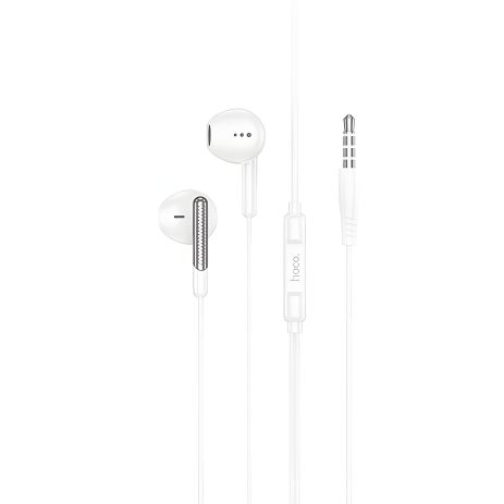 Наушники HOCO M123 Glory universal earphones with microphone white