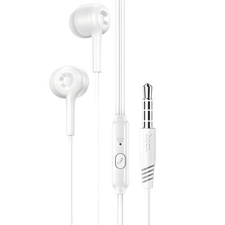 Дротові навушники HOCO M82 La musique universal earphones with mic, 3.5mm, 1.2m, white