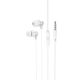 Дротові вакуумні навушники HOCO M98 Delighted metal universal earphones with microphone, 3.5mm, 1.2m, silver