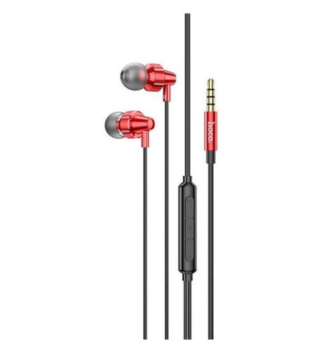 Наушники HOCO M90 Delight wired digital earphone with microphone |1.2M| red