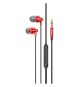 Дротові вакуумні навушники HOCO M90 Delight wired digital earphone with microphone, 3.5mm, 1.2m, red Дротові вакуумні навушники HOCO M90 Delight wired digital earphone with microphone, 3.5mm, 1.2m, red
