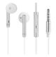 Дротові навушники HOCO M22 Spirited Rhyme with mic, 3.5mm, 1.2m, silver