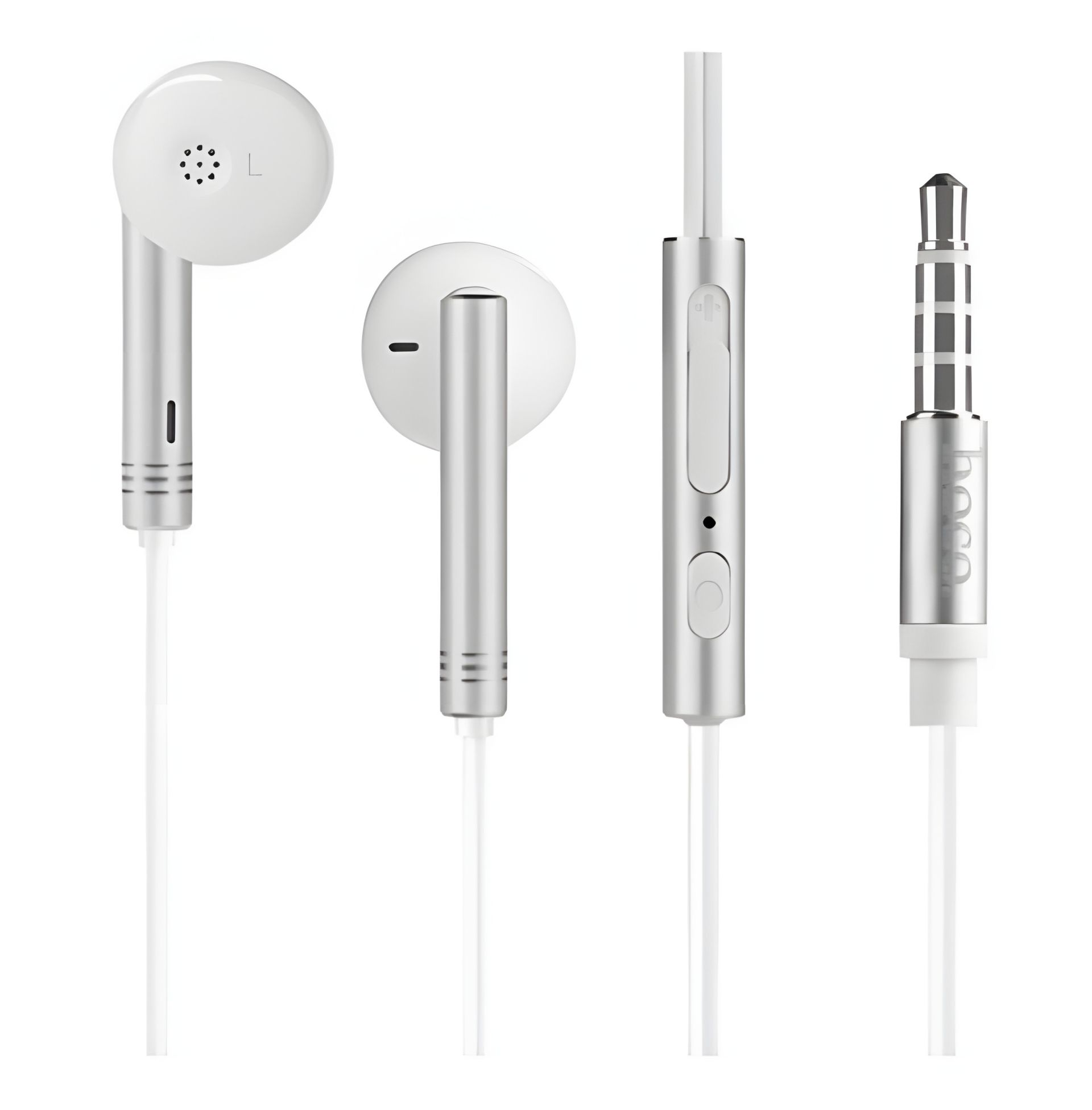 Дротові навушники HOCO M22 Spirited Rhyme with mic, 3.5mm, 1.2m, silver Дротові навушники HOCO M22 Spirited Rhyme with mic, 3.5mm, 1.2m, silver
