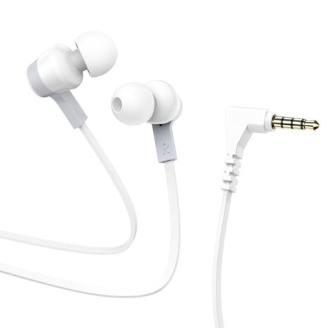 Дротові вакуумні навушники HOCO M86 Oceanic universal earphones with mic, 3.5mm, 1.2m, white