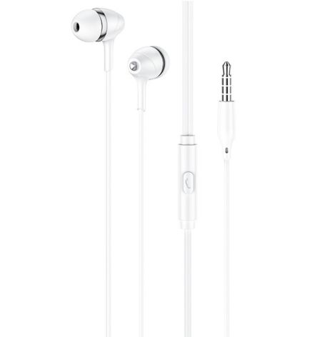 Дротові навушники HOCO M76 Maya universal earphones with mic, 3.5mm, 1.2m, white Дротові навушники HOCO M76 Maya universal earphones with mic, 3.5mm, 1.2m, white