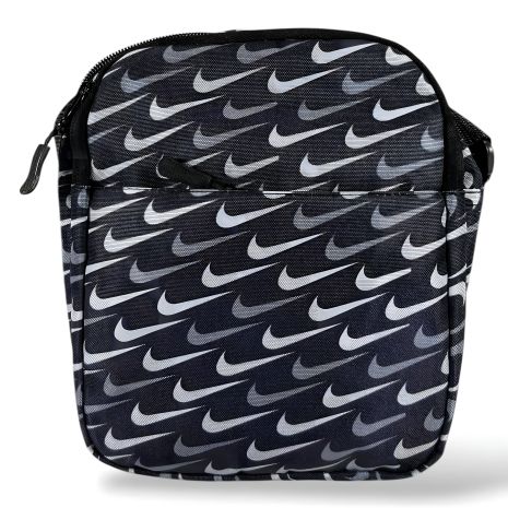 Черная спортивная сумка через плечо с цветным принтом 14