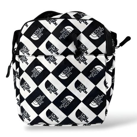 Сумка через плече спортивна, чорна з кольоровим принтом 8