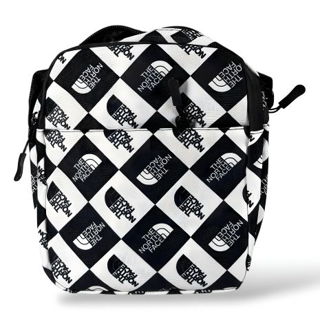 Сумка через плече спортивна, чорна з кольоровим принтом 8