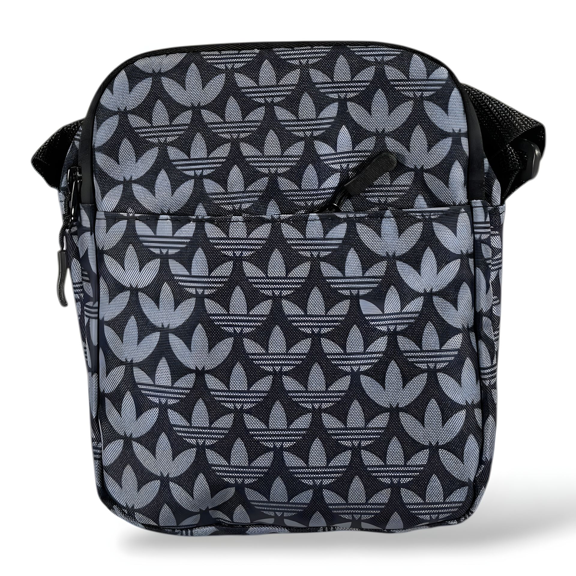 Чорна спортивна сумка через плече з кольоровим принтом 5 Чорна спортивна сумка через плече з кольоровим принтом 5