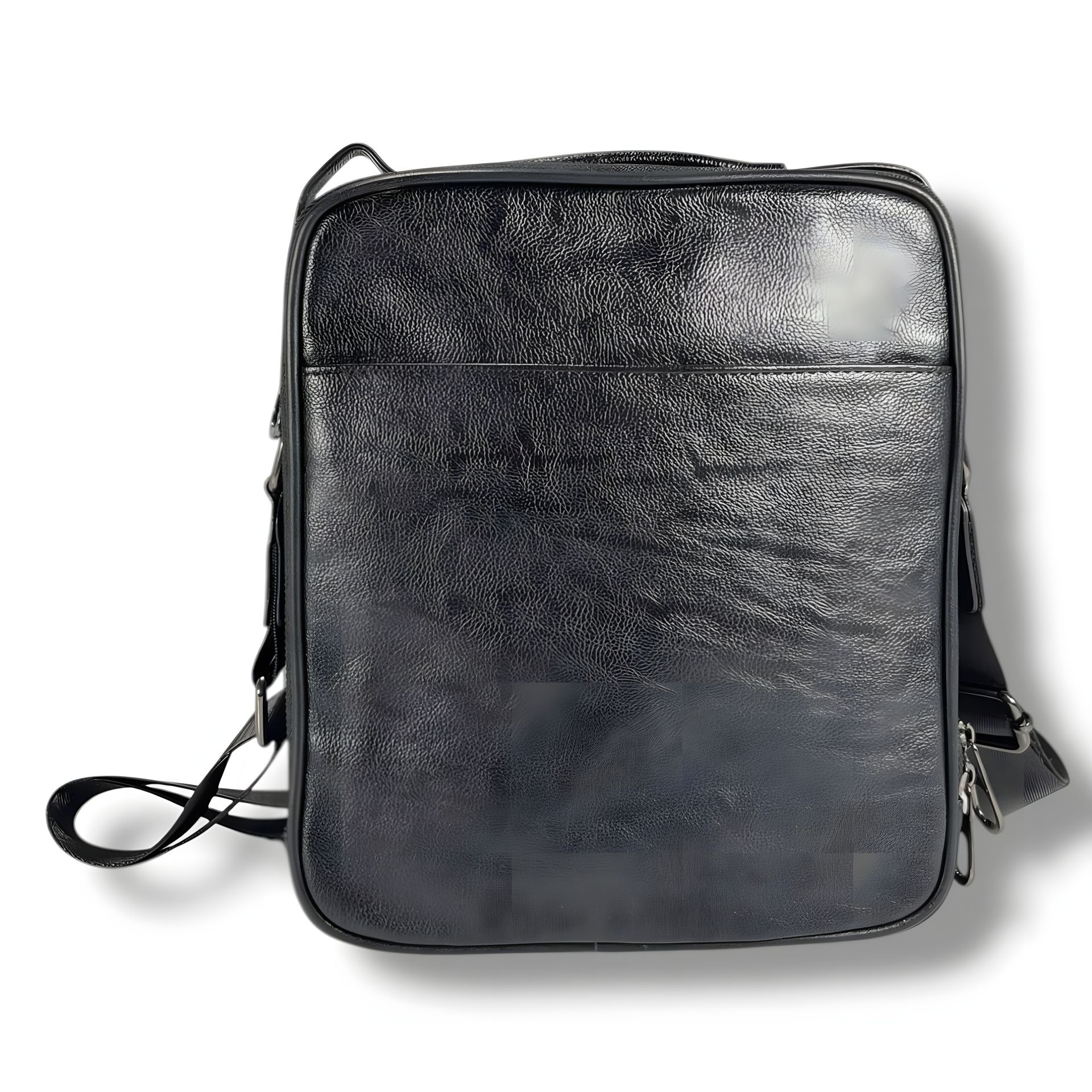 Модна чоловіча шкіряна сумка через плече, чорна Модна чоловіча шкіряна сумка через плече, чорна