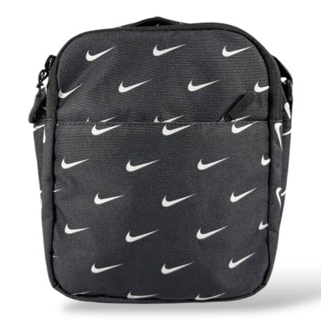 Спортивная сумка через плечо, черная с принтом 17