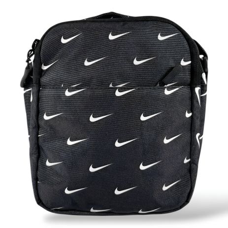 Чорна спортивна сумка через плече з принтом 17