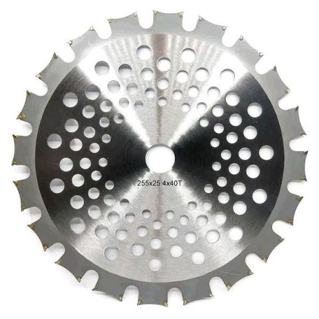 Нож мотокосы 40T (Ø255/25.4 mm) (победитовые зубья) двухсторонний SVET