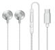 Дротові навушники REMAX RM-711a TYPE-C Wired Earphone for Music & Call, 1.2m, silver