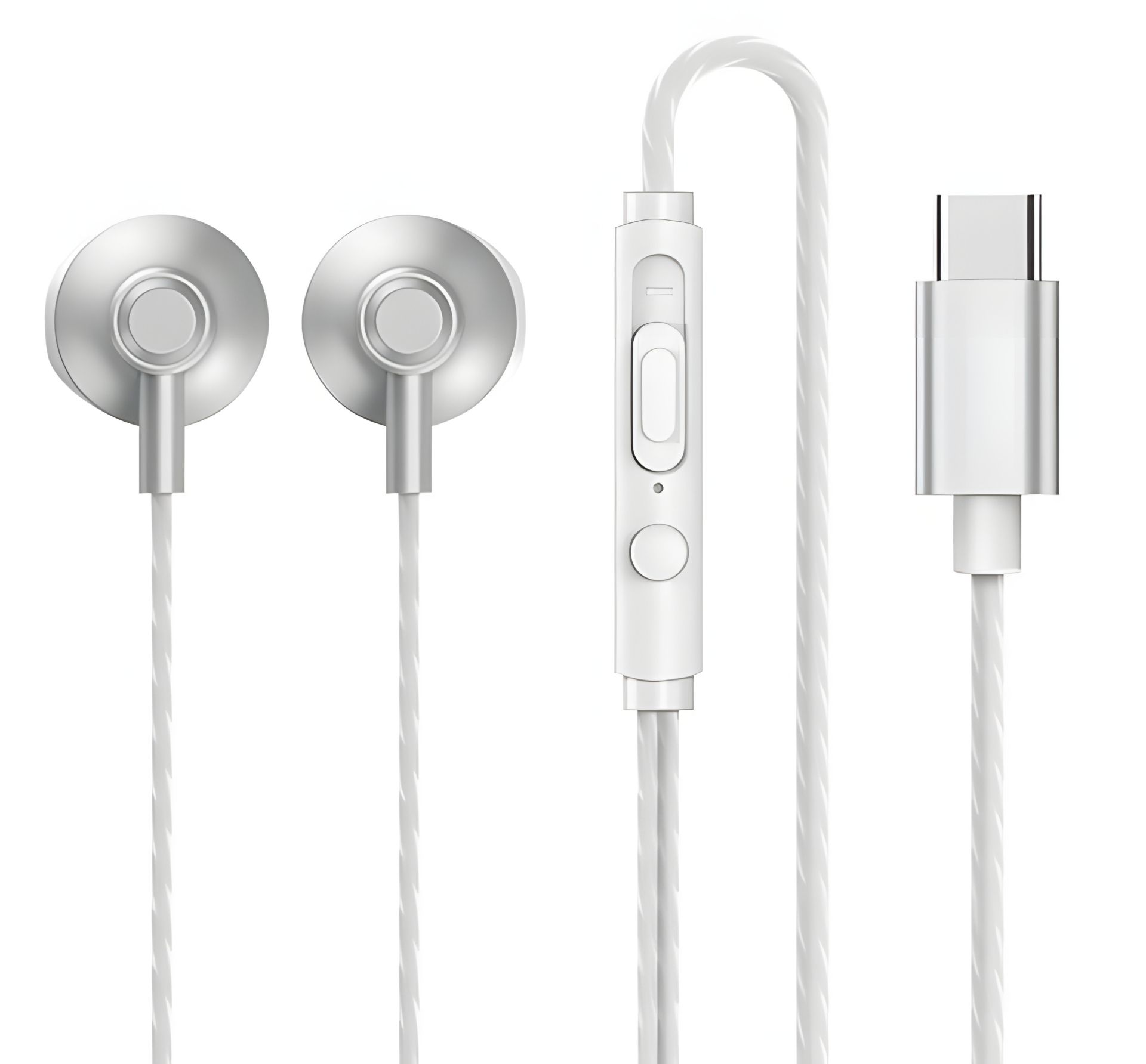 REMAX RM-711a TYPE-C Wired Earphones for Music & Call silver REMAX RM-711a TYPE-C Wired Earphones for Music & Call silver
