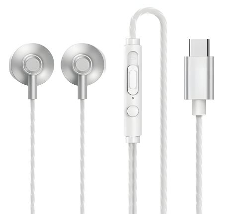 Дротові навушники REMAX RM-711a TYPE-C Wired Earphone for Music & Call, 1.2m, silver Дротові навушники REMAX RM-711a TYPE-C Wired Earphone for Music & Call, 1.2m, silver