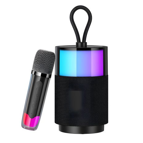 Акустика-караоке USAMS US-YX013, BT5.3, AUX, USB, TF, 500mAh, 1200mAh, 4-5h, black