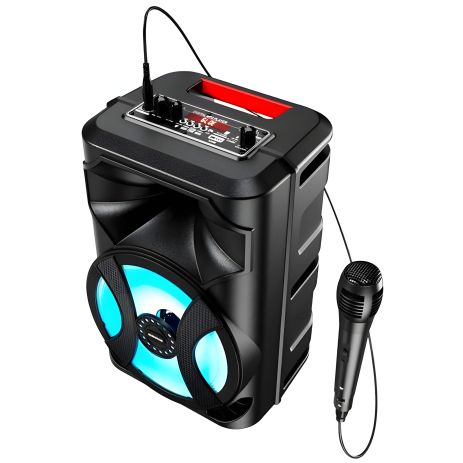 Акустика-караоке Borofone DR01 TWS, BT5.0, AUX, FM, TF, USB, 10W, 1800mAh, 3h, black Акустика-караоке Borofone DR01 TWS, BT5.0, AUX, FM, TF, USB, 10W, 1800mAh, 3h, black