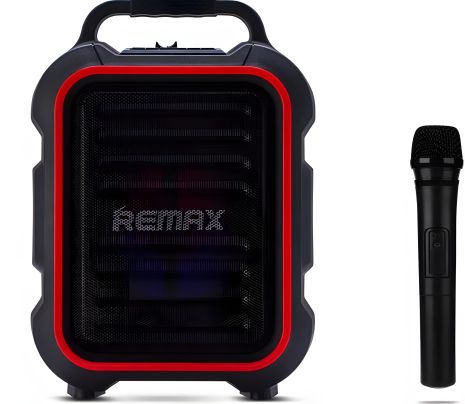 Акустика-караоке RB-X3 REMAX Song K outdoor portable, BT4.0, AUX, USB, SD, 15W, 2200mAh, 3h, black-red