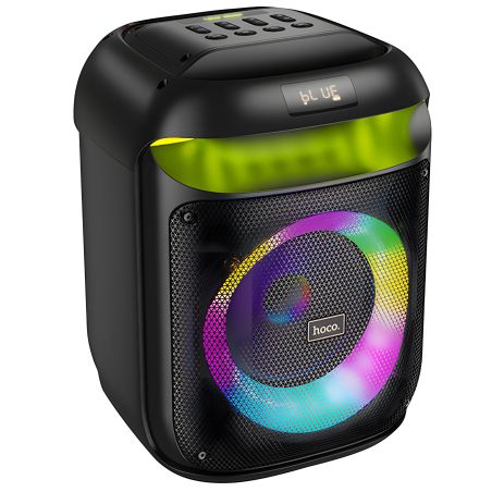 Акустика-караоке HOCO HA13 Ramon outdoor BT speaker with two wireless microphones |BT5.4, TF/USB/AUX/FM/TWS, 40W (60W Peak), 5-6h| black