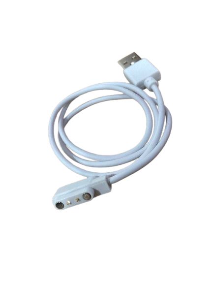 USB кабель для смарт годинника універсальний магнітний 2 pin (4 x 12.3 mm) білий