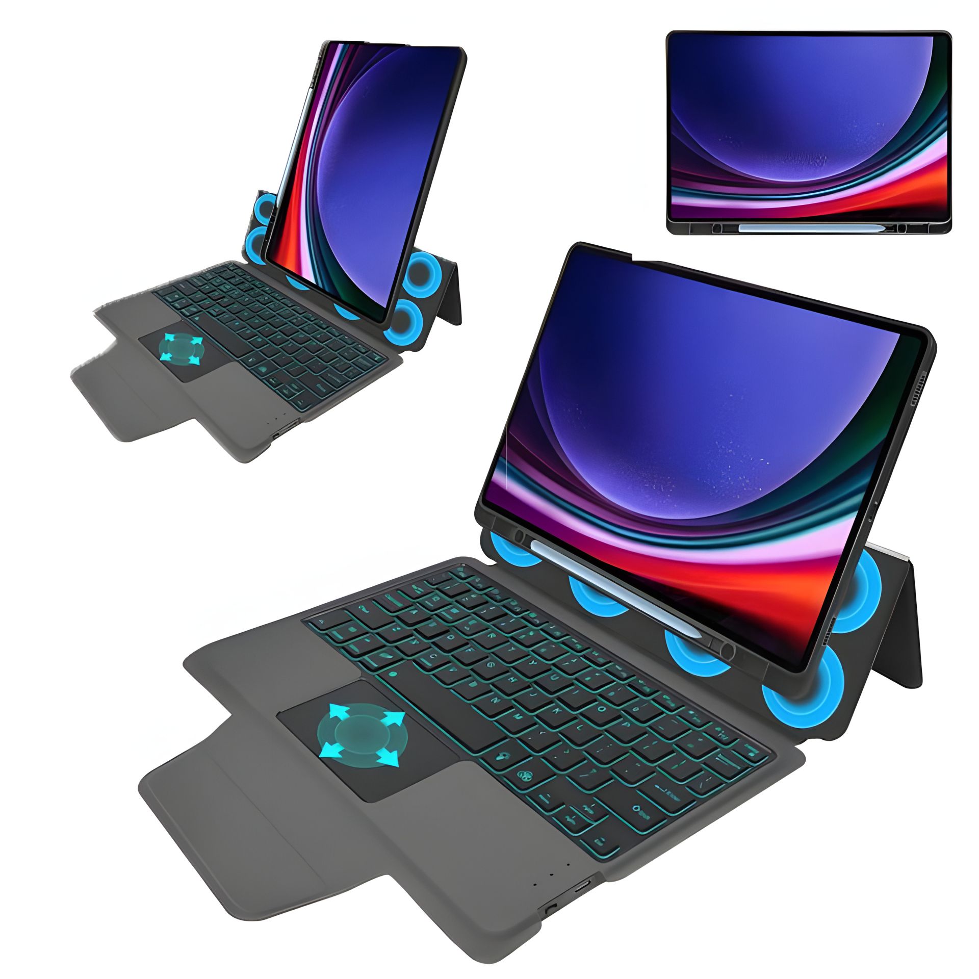 Чохол клавіатура Samsung Galaxy Tab S9 Fe / S9 SM-X510 SM-X516 SM-X518 Bluetooth Keyboard with TP Чохол клавіатура Samsung Galaxy Tab S9 Fe / S9 SM-X510 SM-X516 SM-X518 Bluetooth Keyboard with TP