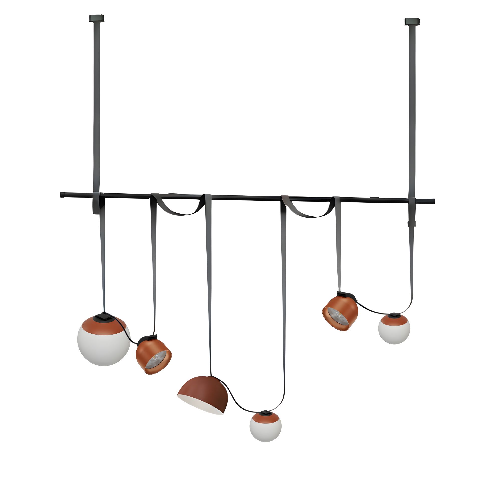 Подвесные дизайнерские треки – трансформеры Графит VALESO Композиция-4 Подвесные дизайнерские треки – трансформеры Графит VALESO Композиция-4