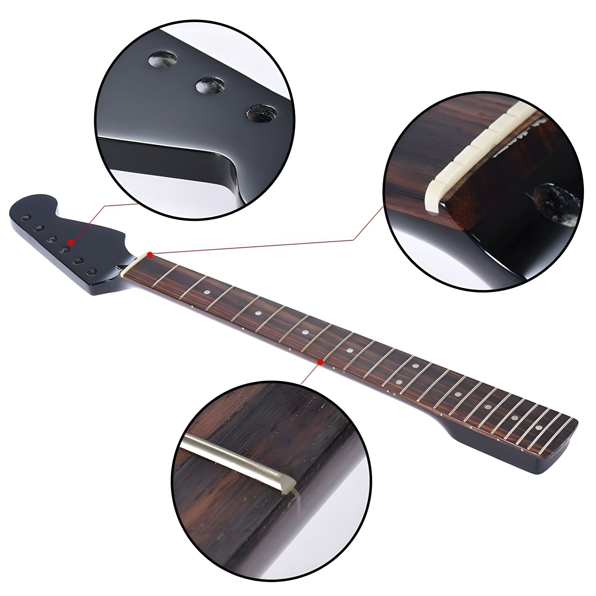 Винтажный кленовый гриф для электрогитары Fender Stratocaster ST палисандр черный Винтажный кленовый гриф для электрогитары Fender Stratocaster ST палисандр черный