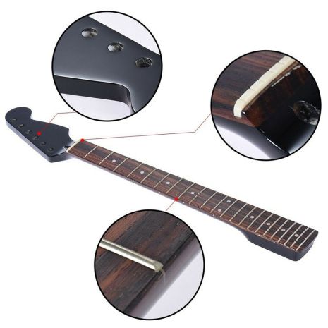 Гриф кленовый винтаж для электрогитары Fender Stratocaster ST палисандр черный