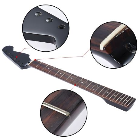 Винтажный кленовый гриф для электрогитары Fender Stratocaster ST палисандр черный