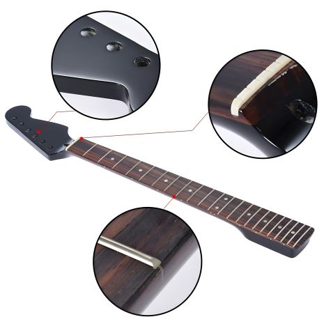 Кленовий гриф вінтаж для електрогітари Fender Stratocaster ST палісандр чорний