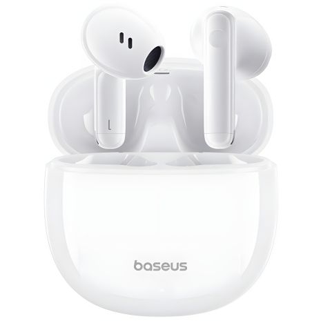 Бездротові навушники Baseus Bowie E13 True Wireless Earphones, BT5.3, 40mAh, 400mAh, 6h, White A00059701217-Z1 Бездротові навушники Baseus Bowie E13 True Wireless Earphones, BT5.3, 40mAh, 400mAh, 6h, White A00059701217-Z1