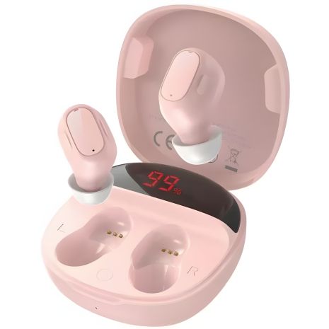 Бездротові навушники BASEUS Encok True Wireless Earphones WM01 Plus, BT5.0, 40mAh, 800mAh, 5h, (NGWM01P-04) pink Бездротові навушники BASEUS Encok True Wireless Earphones WM01 Plus, BT5.0, 40mAh, 800mAh, 5h, (NGWM01P-04) pink