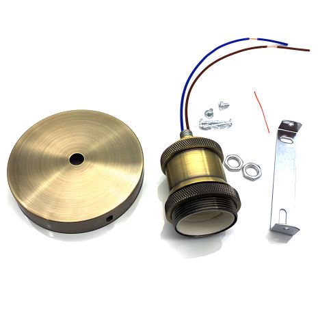 Бронзовый винтажный патрон для лампы E27 220 Бронзовый винтажный патрон для лампы E27 220