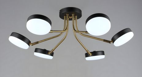 Встраиваемая светодиодная люстра VALESO N6665/6, LED, 15000LM, Черный+Медный