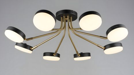 Світлодіодна люстра у вітальню Sirius B N6665/8, COP+BK