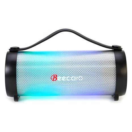 Bluetooth Колонка Beecaro RX33D с RGB Подсветкой |BT5.0, 7.5/8.5W, FM, AUX, TF| (230*94*97mm) Черная