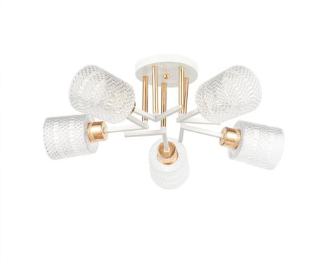 Люстра декоративная VALESO V 6256-5 WH+FG