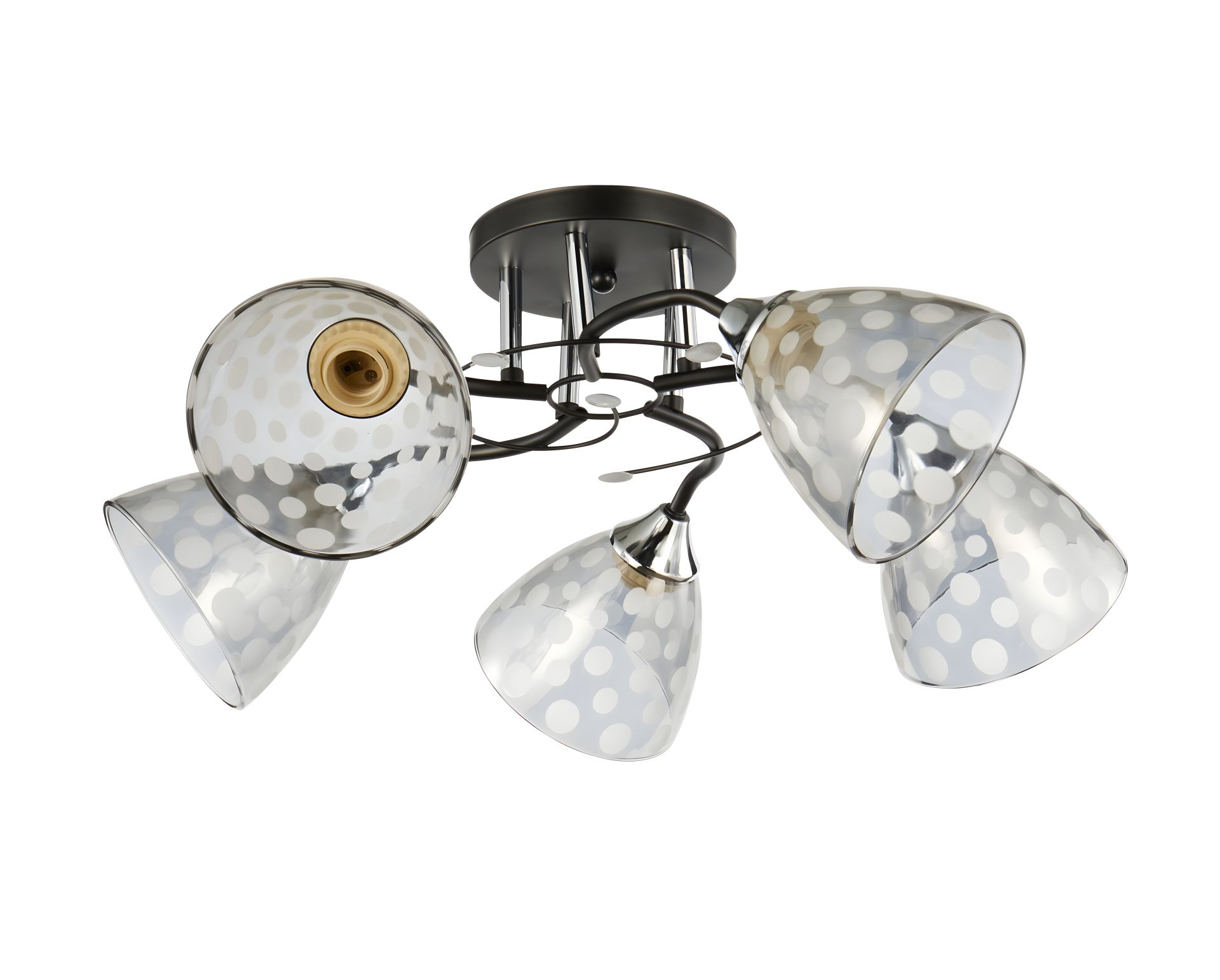 декоративная люстра INTEREES V 6106-5 BK+CR декоративная люстра INTEREES V 6106-5 BK+CR