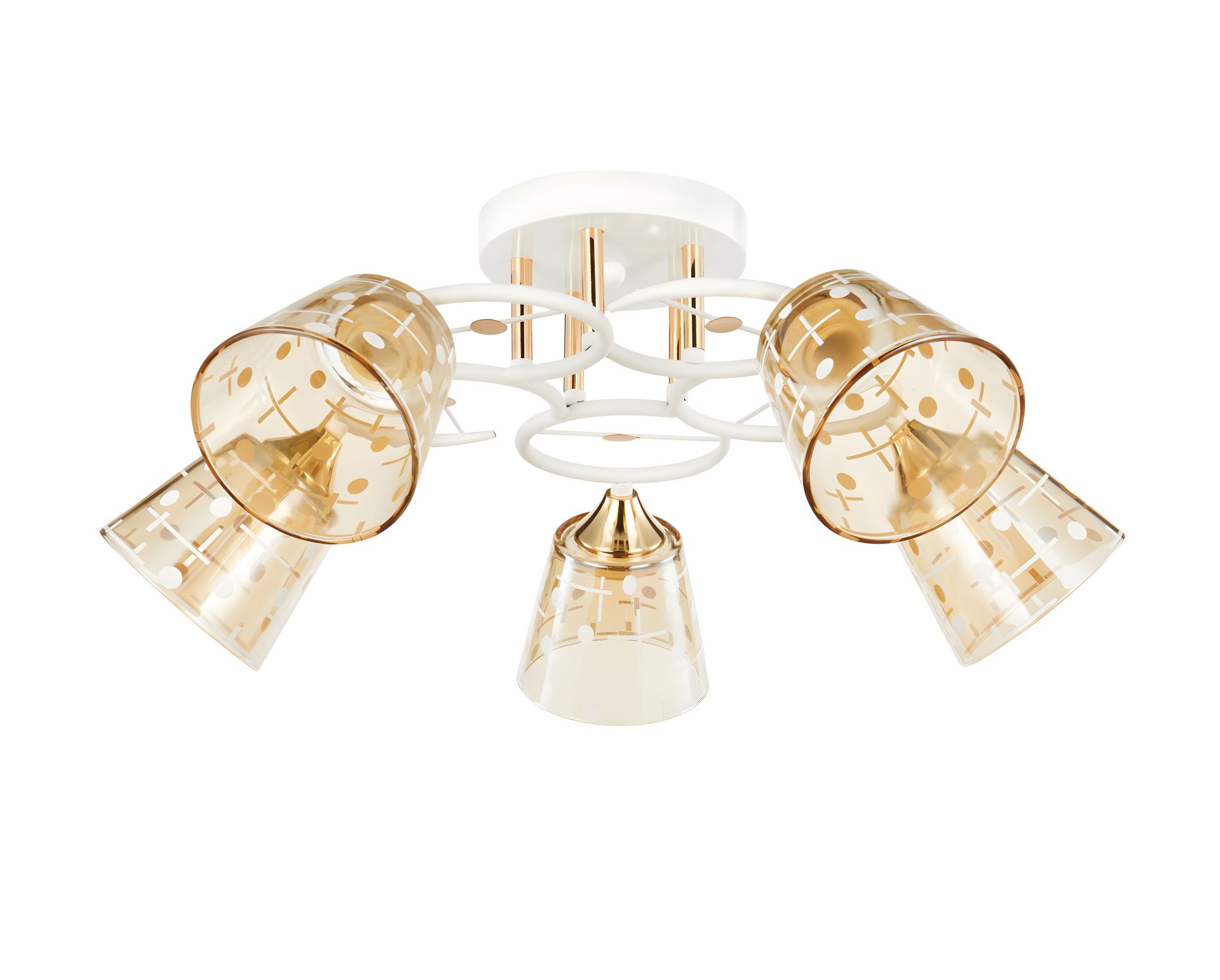 Шикарная люстра декоративная VALESO V 6118-5 WH+FG Шикарная люстра декоративная VALESO V 6118-5 WH+FG