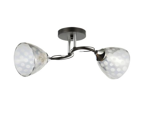 Прикрашена люстра INTEREES IS 6106-2 BK+CR Прикрашена люстра INTEREES IS 6106-2 BK+CR