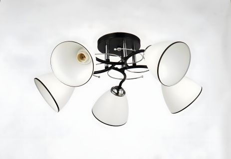 Люстра декоративная INTEREES IS 6224-5 BK+CR Люстра декоративная INTEREES IS 6224-5 BK+CR