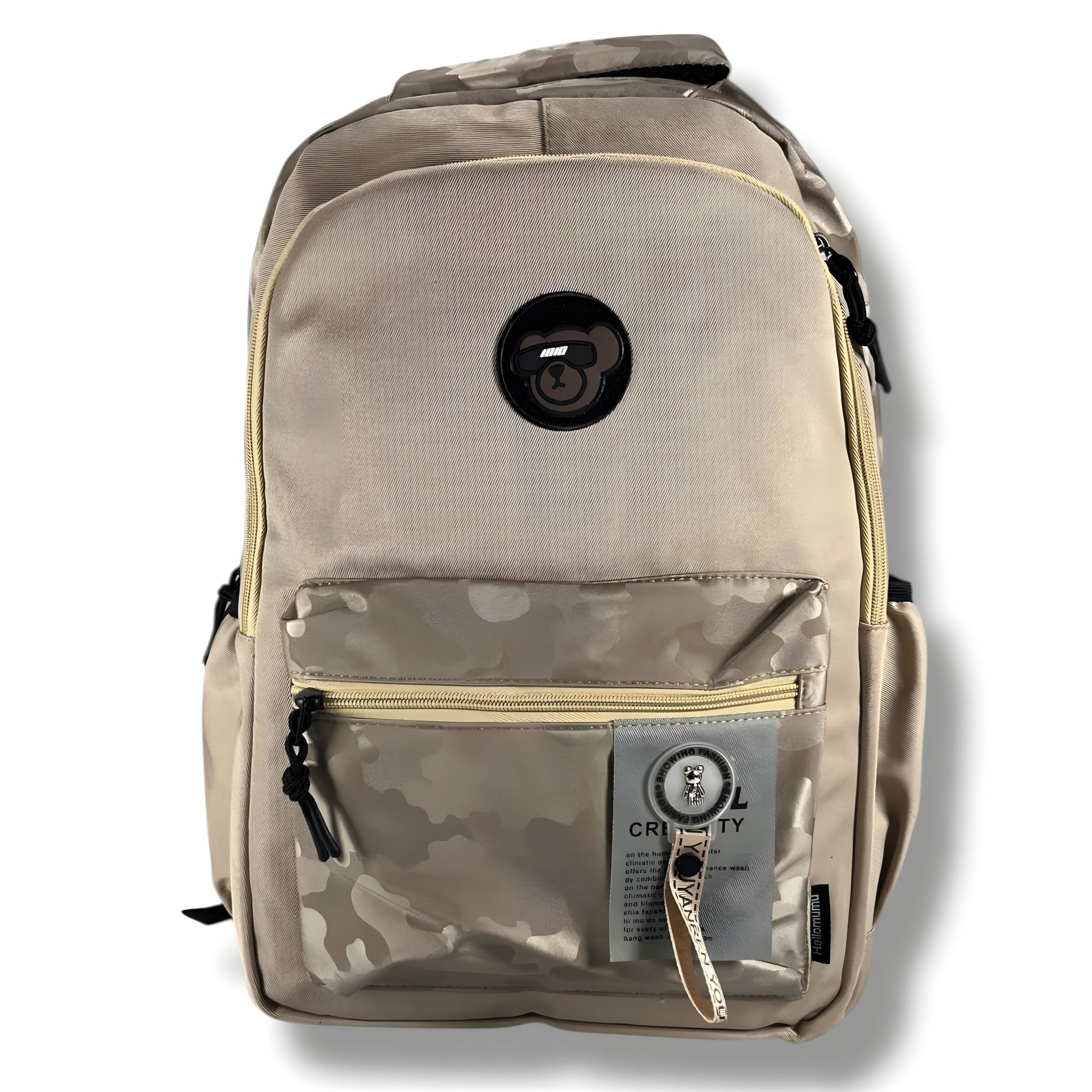 Стильный и функциональный, школьный портфель в бежевом цвете, водоотталкивающая ткань - Практичный школьный рюкзак Стильный и функциональный, школьный портфель в бежевом цвете, водоотталкивающая ткань - Практичный школьный рюкзак