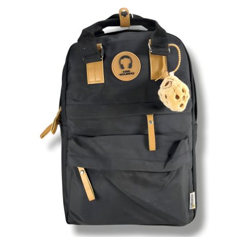 Девочковый школьный рюкзак с карманом для ноутбука, черный