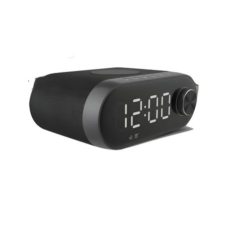 Портативна колонка YISON WS-4 з бездротовою зарядкою Qi LED LOCK, BT, AUX, USB, TF, 2*5W, 2500mAh, 12 годин роботи, чорна