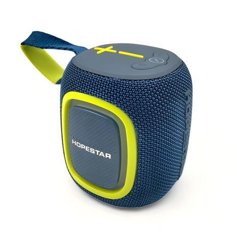 Синя портативна колонка HOPESTAR P66 LED, IPX7, BT5.3, AUX, USB, TF, TWS, 2x5W, 1500mAh, 6h