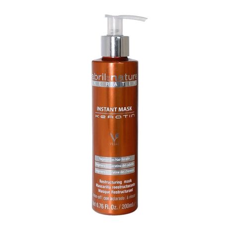 Маска з кератином Abril et Nature Instant Mask Keratin для регенерації пошкодженого волосся, 200 мл