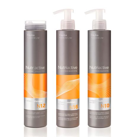 Erayba TRIO NutriActive Collastin набір кондиціонер шампунь маска для волосся з колагеном, 3x250 мл