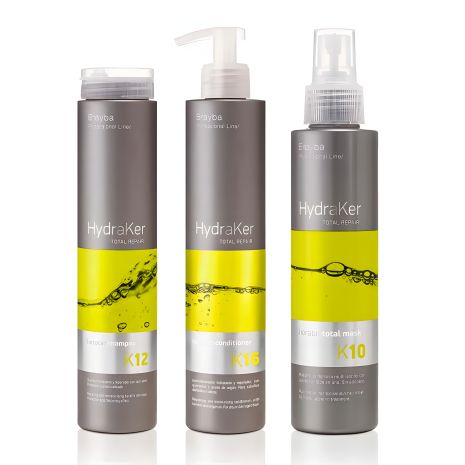 Набір для волосся Erayba TRIO HydraKer Keratin шампунь, кондиціонер та маска для зволоження та відновлення волосся, 2х250/150 мл Набір для волосся Erayba TRIO HydraKer Keratin шампунь, кондиціонер та маска для зволоження та відновлення волосся, 2х250/150 мл